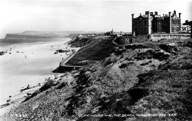 The Northern Echo: Cliff House in Marske-by-the-Sea, looking towards Huntcliff and Saltburn. Henry Pease was staying with his brother, Joseph, when he had the idea to create a railway resort at Saltburn